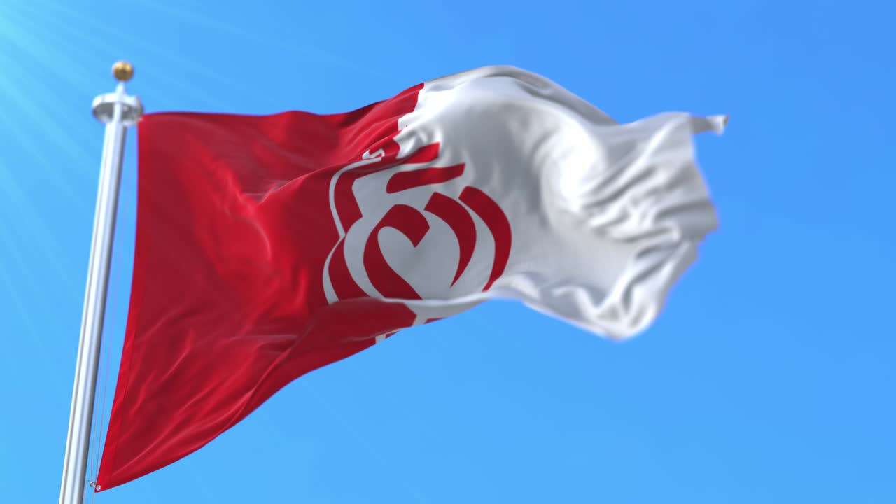 bandera del departamento de vendée en la región de pays de la loire, francia.