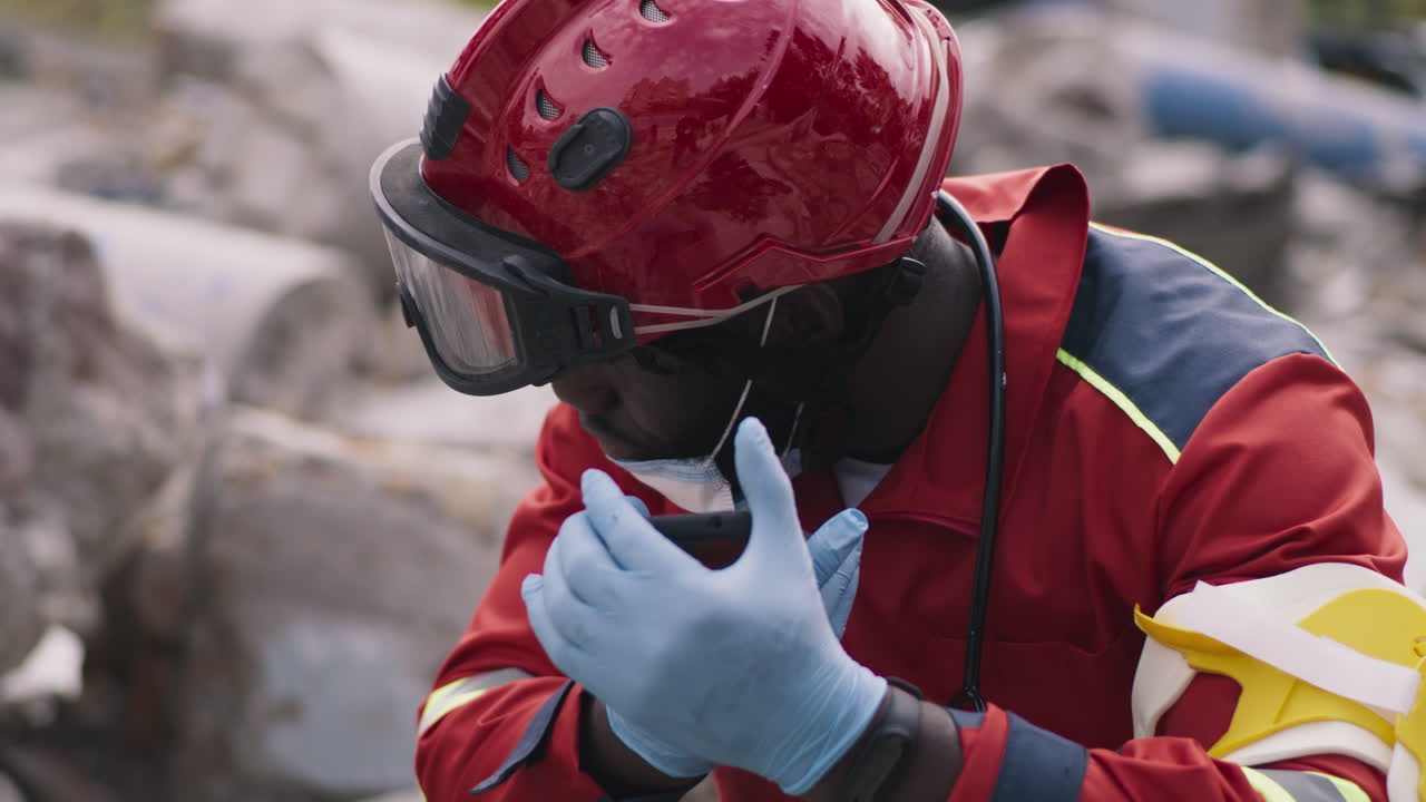 Rescue Worker in Action