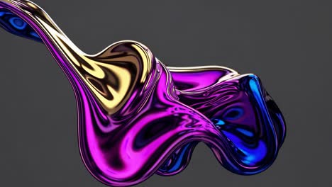 abstract liquid metal sculpture