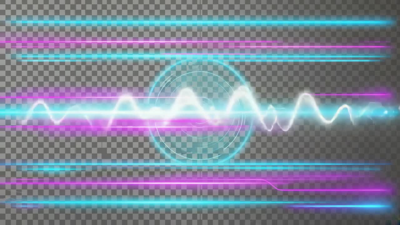 Neon light sound wave