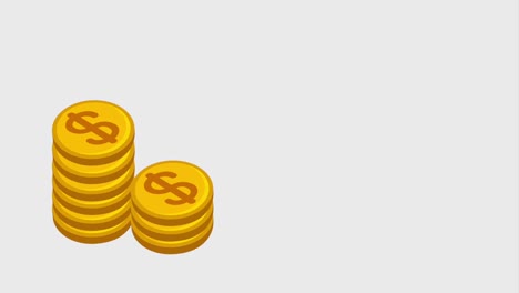monedas apiladas dinero dólar banco