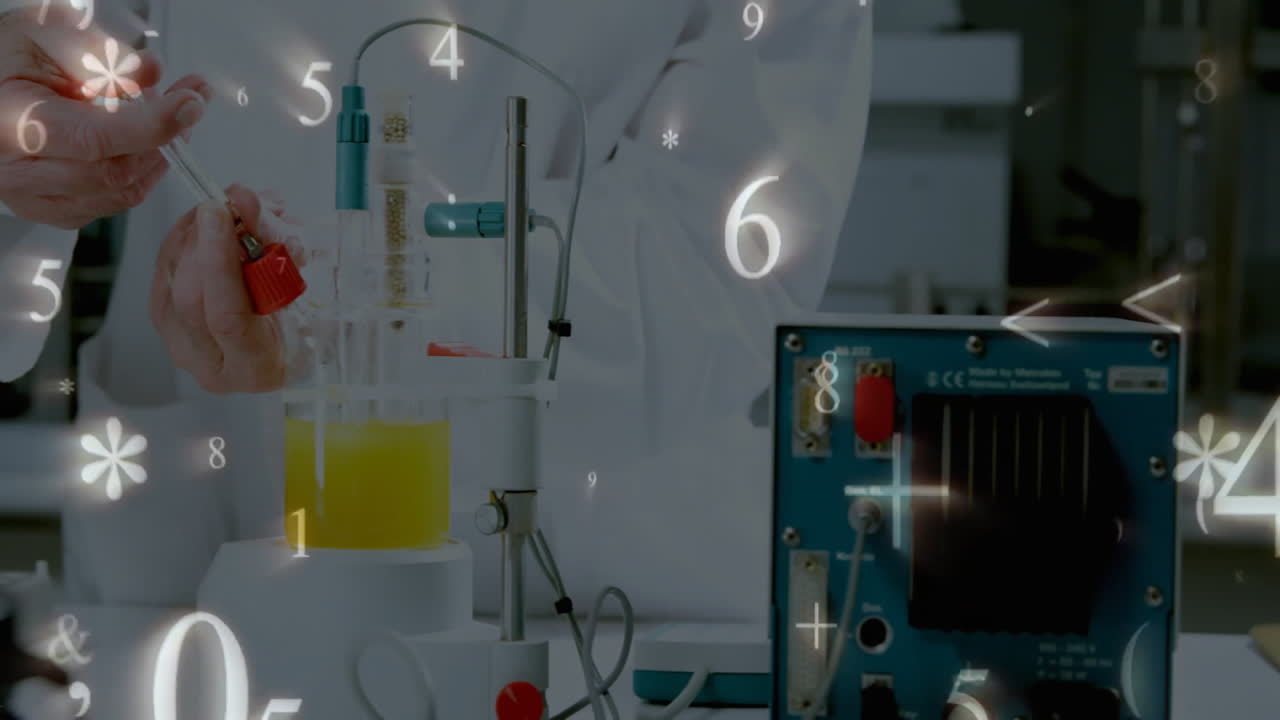 실험실에서 백인 남성 과학자에 대한 연결 네트워크의 애니메이션