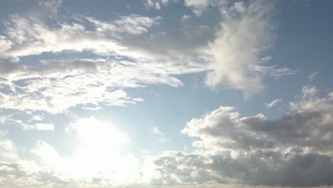 large white clouds against blue sky