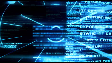 abstract digital code and data flow
