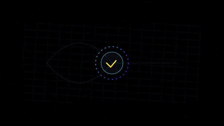 Animated Digital Interface Showing Process Completion and Package Delivery