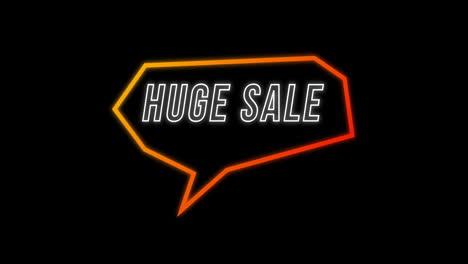 huge sale advertisement in retro eighties concept