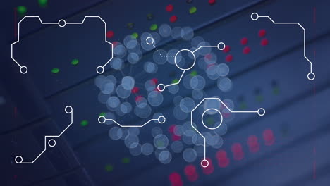 Animation of network of connections with icons over server