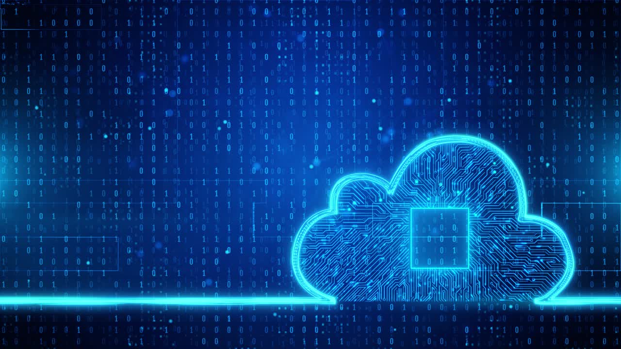 Cloud computing network connection futuristic information cybersecurity digital data of futuristic