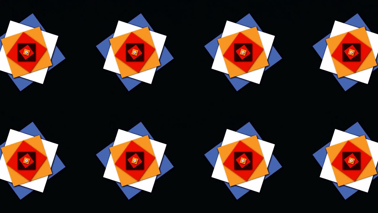 Geometric Pattern of Layered Squares