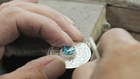 Close-ups-of-a-craftsman-making-jewellery-in-a-workshop