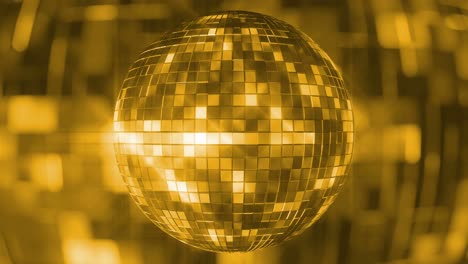 4k golden disco ball. looped background