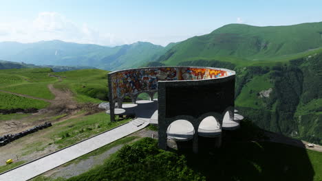 Russia-Georgia-Friendship-Monument-With-Mural-Depicts-ScenesOf-Georgian-And-Russian-History