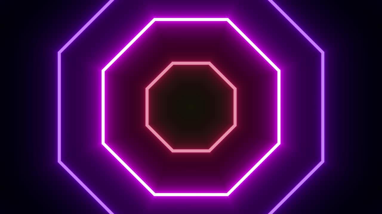 Sfondo Tunnel Ottagonale Neon