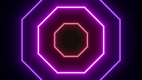 neon octagon tunnel background