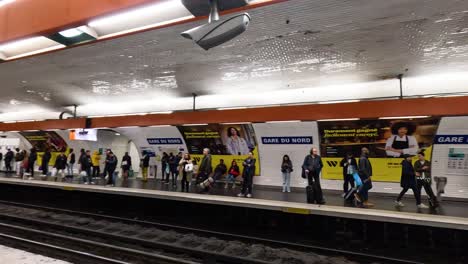 group of people demonstrating in a subway station