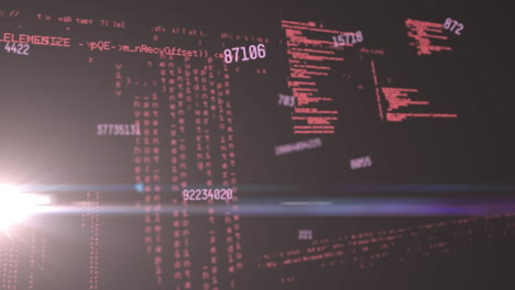 animation of digital data processing over dark background