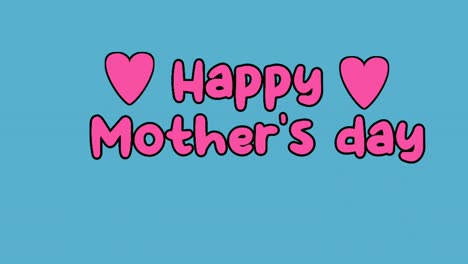 mother's day text animation motion graphics on blue screen background