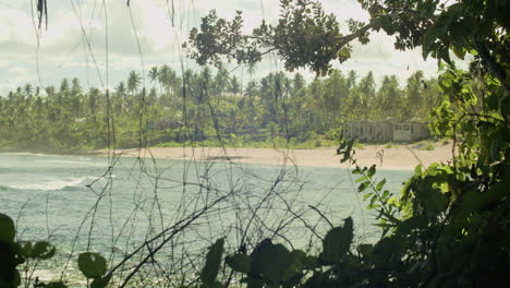a view of white sands and warm waters from magpupunko rock pools in siargao island, philippines.