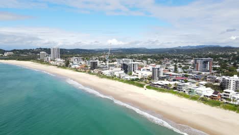 apartment buildings at the seashore of palm beach in gold coast, australia