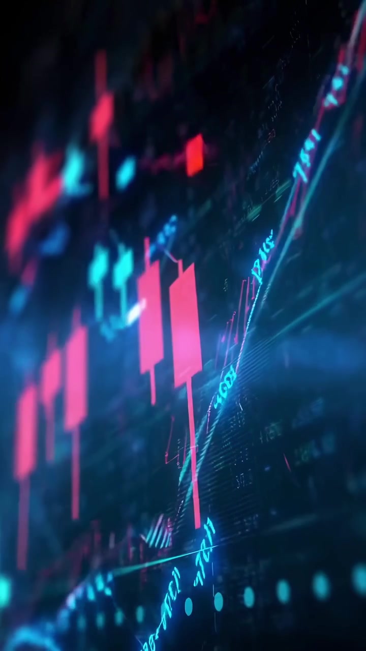 Exibição Digital Dinâmica de Dados e Tendências do Mercado de Ações