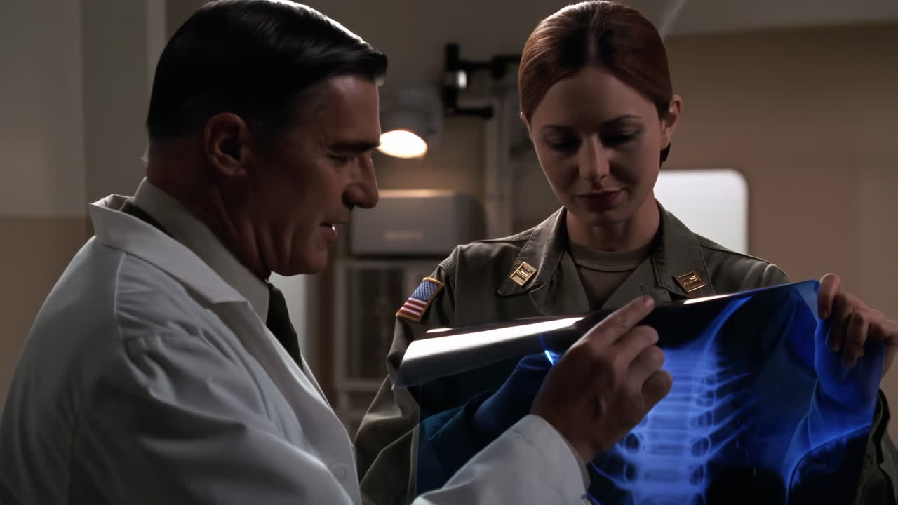 Medical Professionals Reviewing X-ray Scan