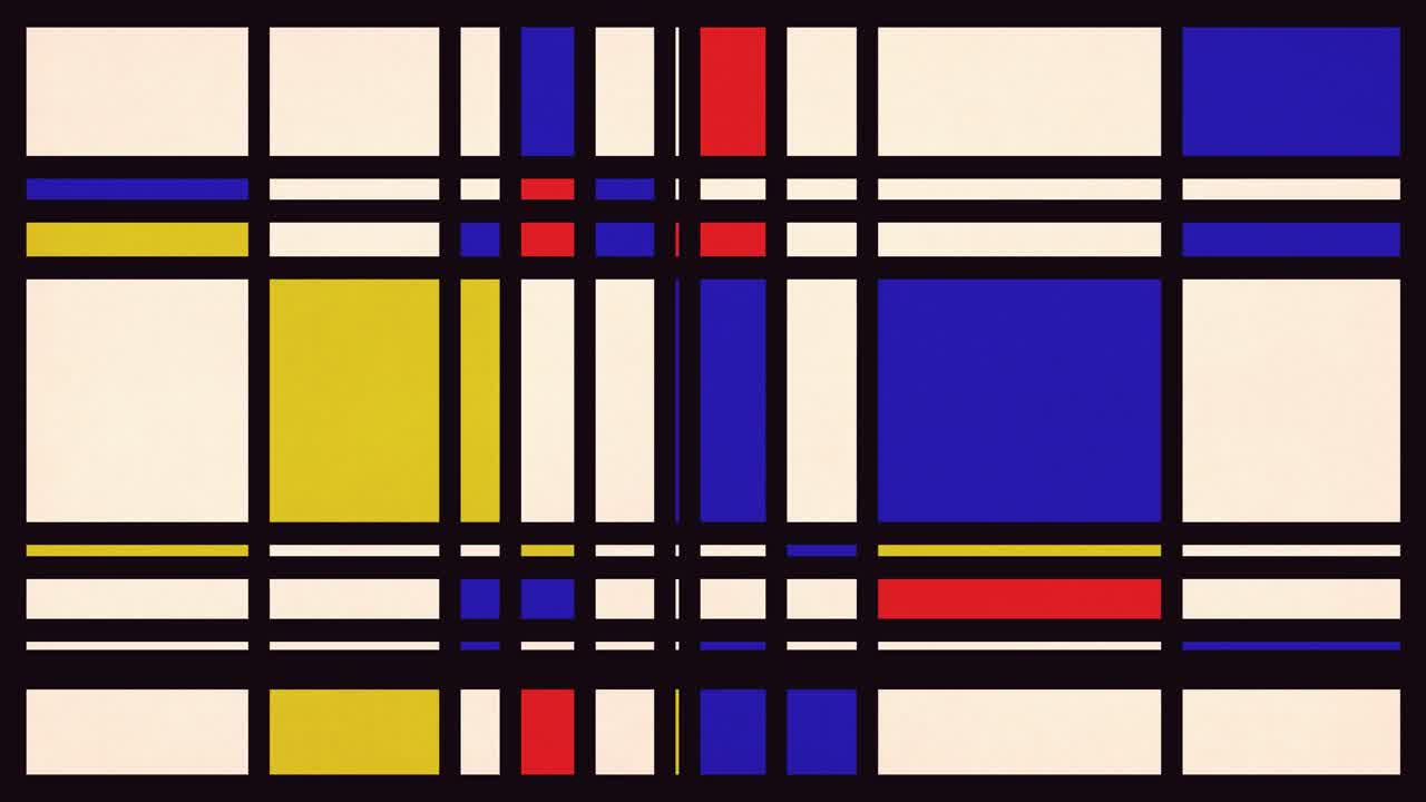 Motivo geometrico astratto animato in colori primari
