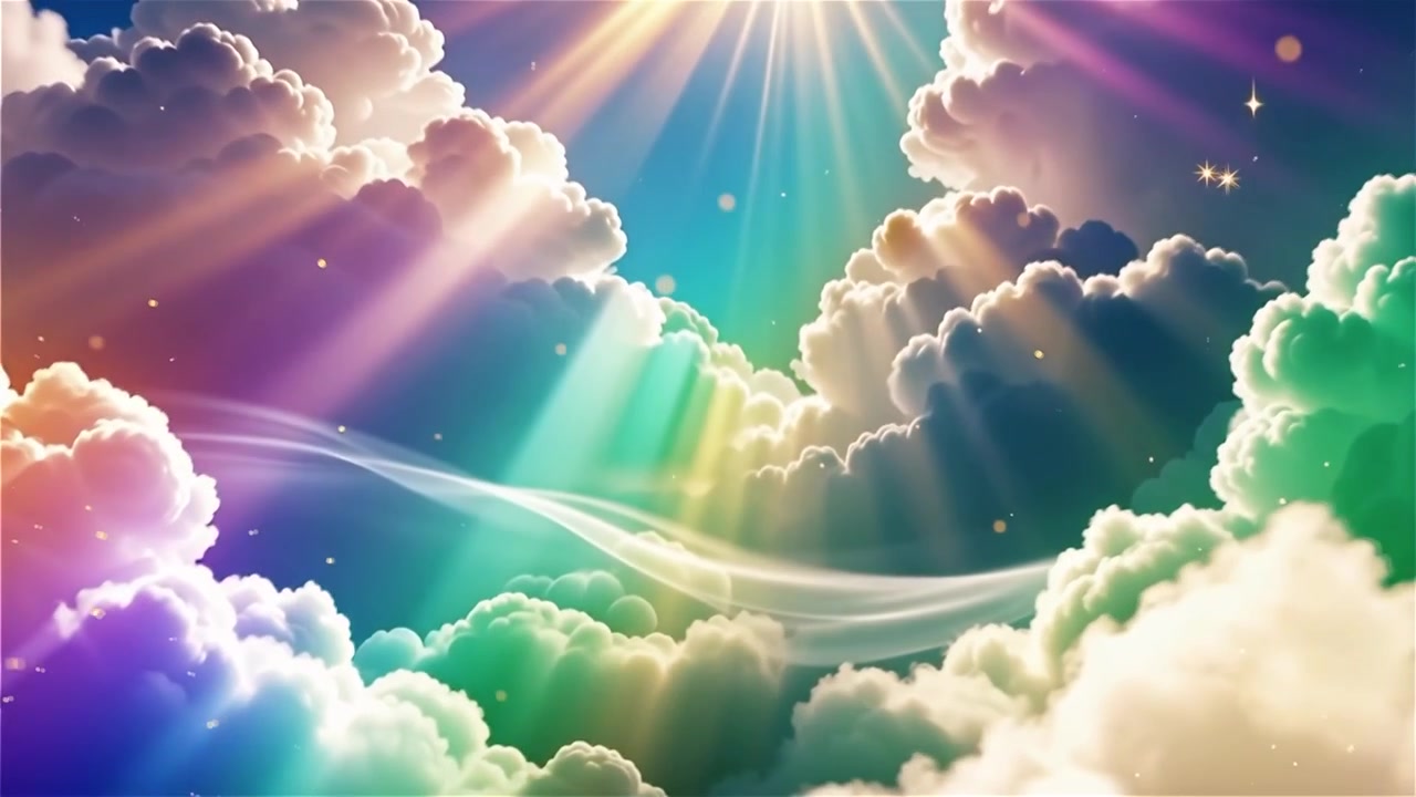 Christian Heavenly Light Worship Background