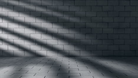 habitación vacía gris, con luz y sombra, renderización en 3d.