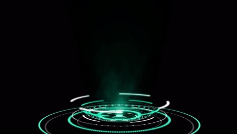 hologram hud circle interfaces , hi-tech futuristic button display