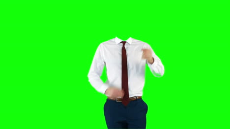 Headless-businessman-gesturing-to-camera