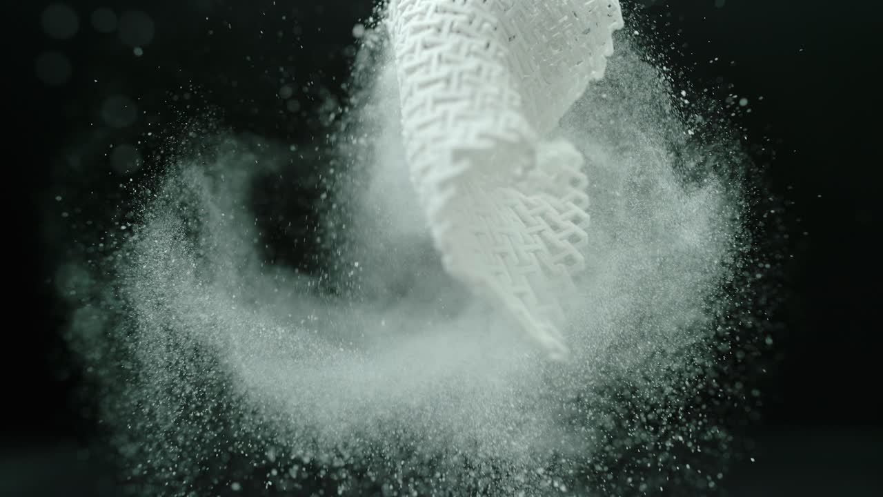 입자들이 망이 무언가에 부히면 날아갑니다.