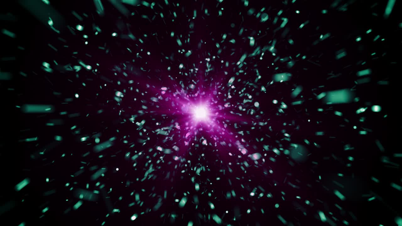 partículas verde rosa evento juego tráiler títulos escenario de concierto cinematográfico bucle de fondo