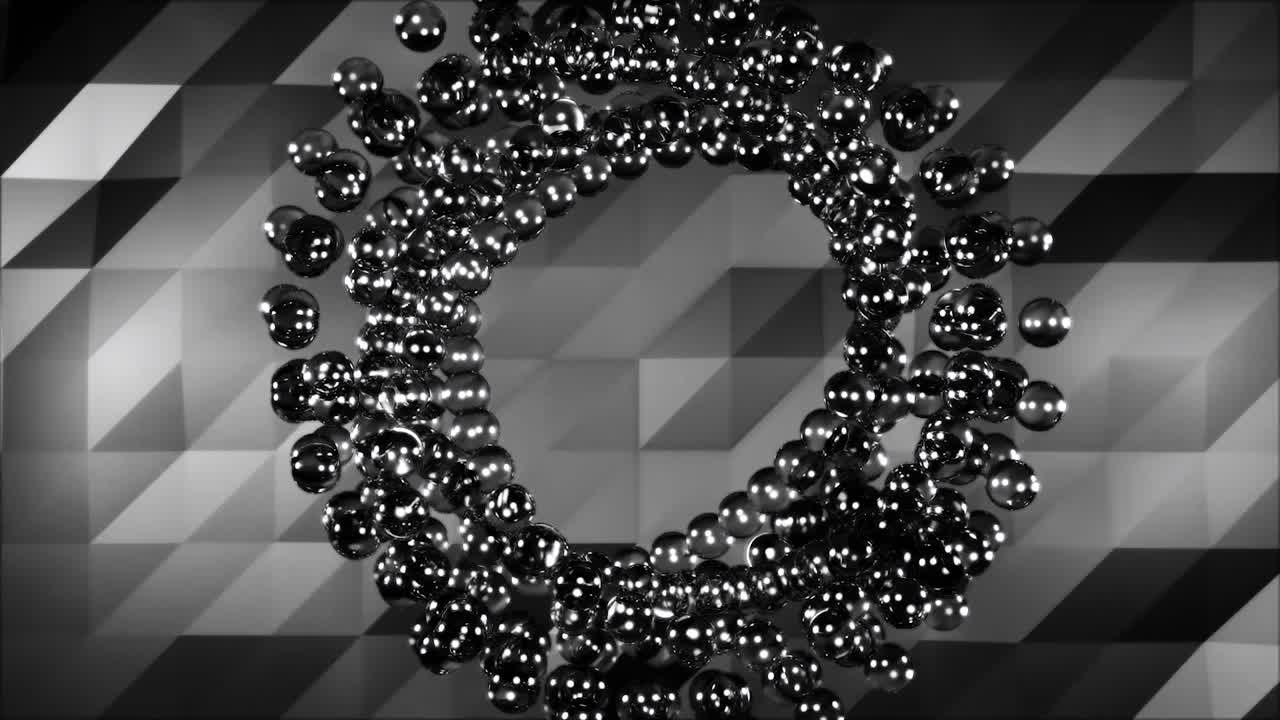 원형 구를 가진 추상적인 기하학적 디자인