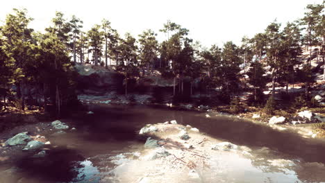 lake in northern canada in national park