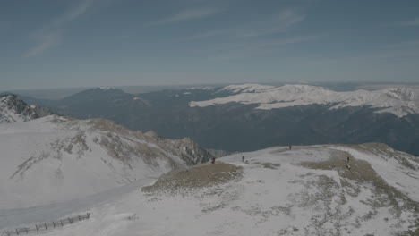 snowy mountain in the winter in sinaia, romania