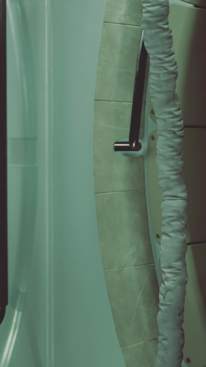 primer plano de una máquina de tomografía computarizada o resonancia magnética en un hospital