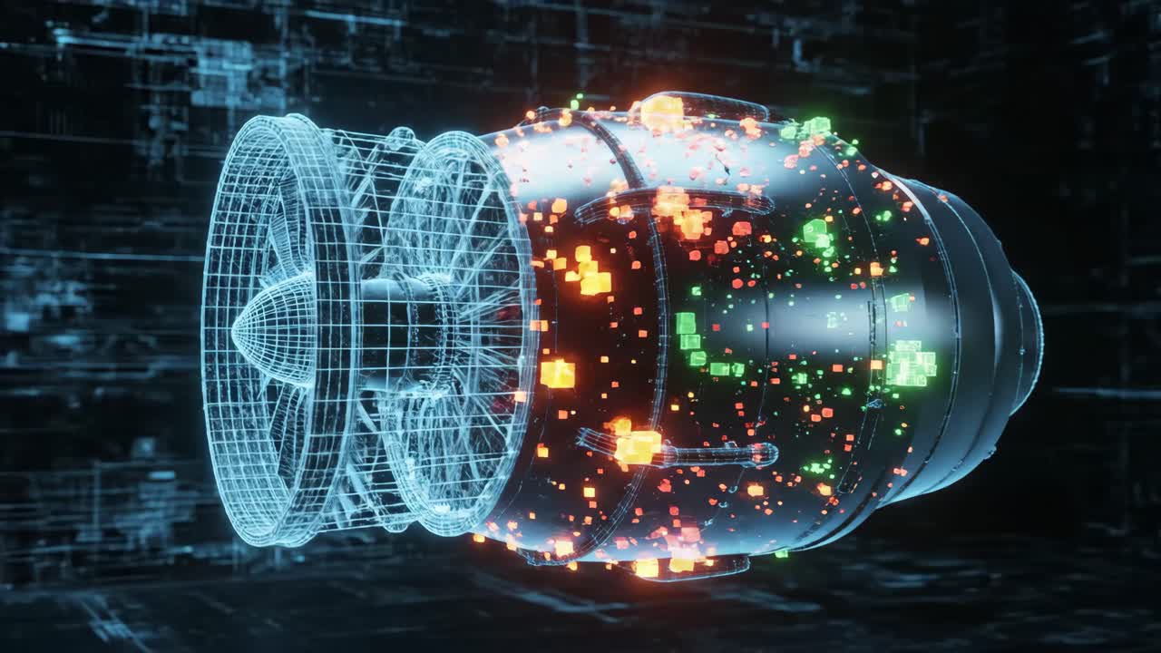 3D Rendering of a Futuristic Jet Engine