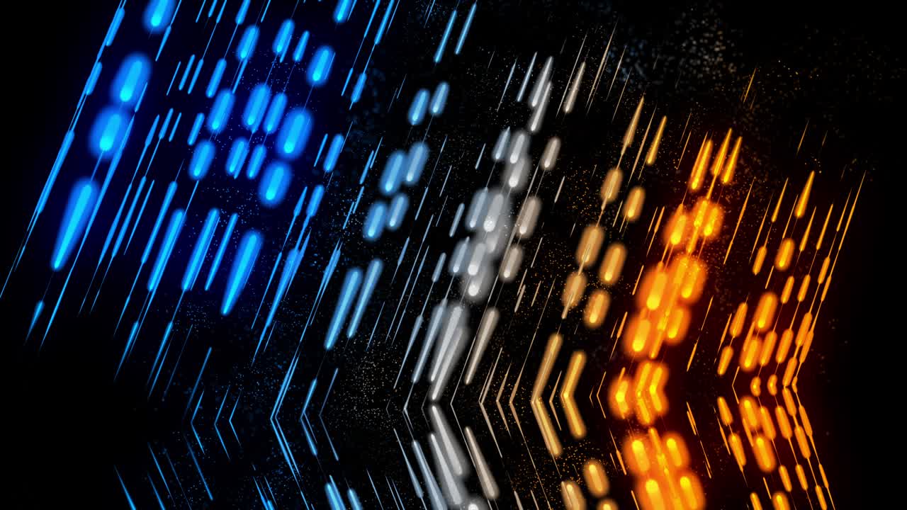 luces abstractas con partículas danzantes bucle de fondo de movimiento