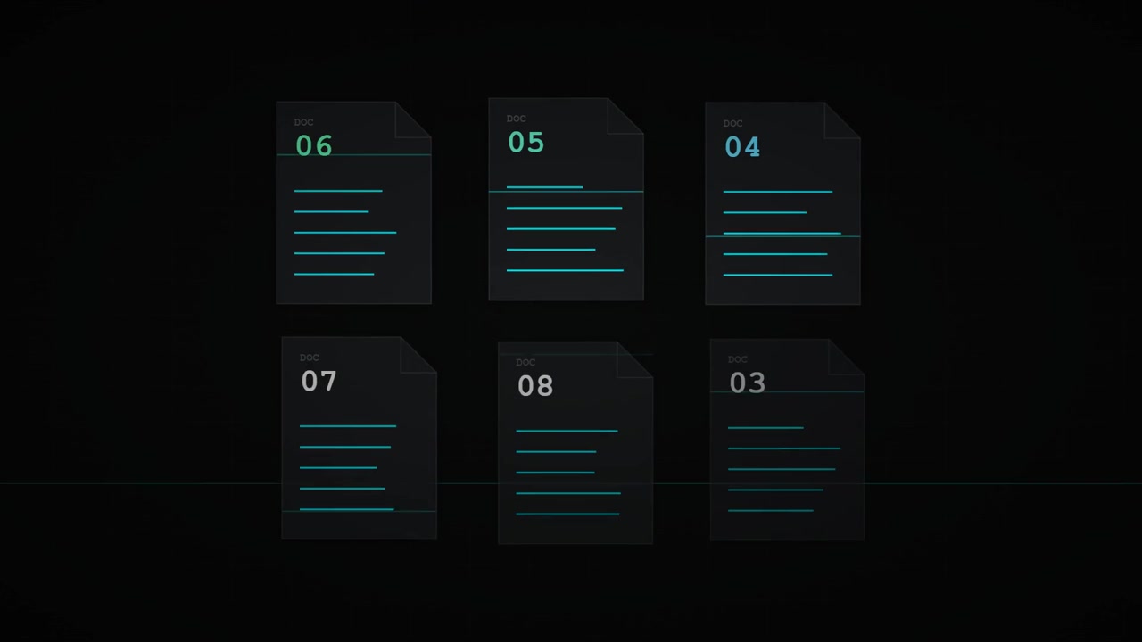 Digital Interface Displaying Loading Document Files