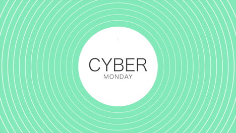 Cyber-Monday-Mit-Grünen-Kreisen-Auf-Weißem-Farbverlauf
