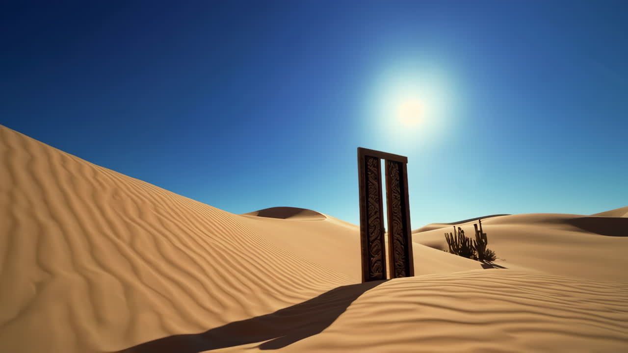 Portale Ornato in un Paesaggio Desertico