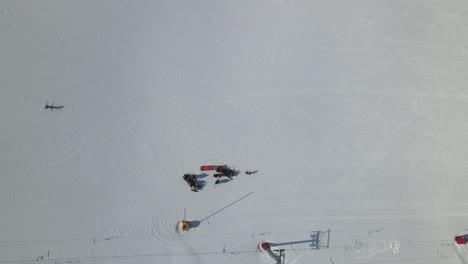 Skiing-Path-Overhead-View