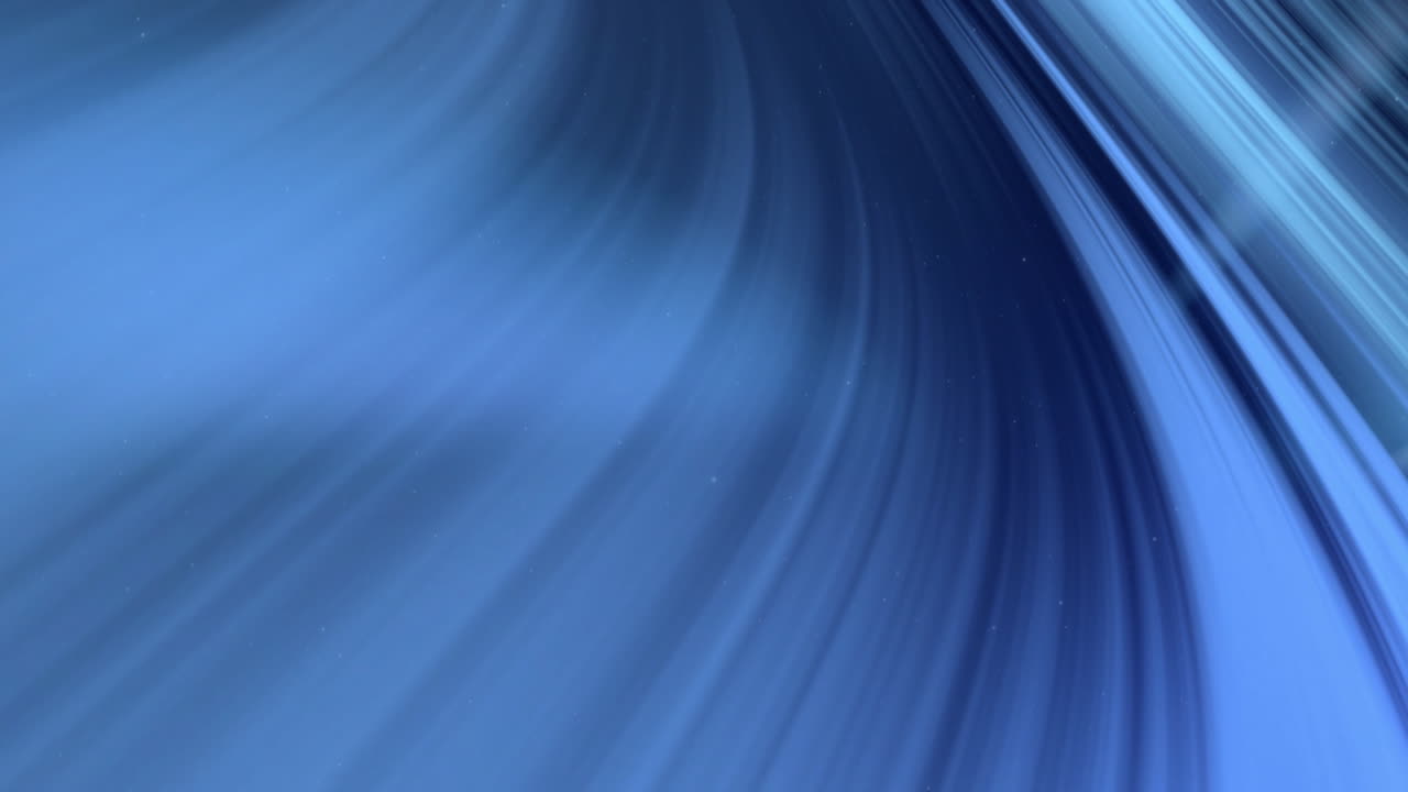 Animation of blue shapes moving over black background