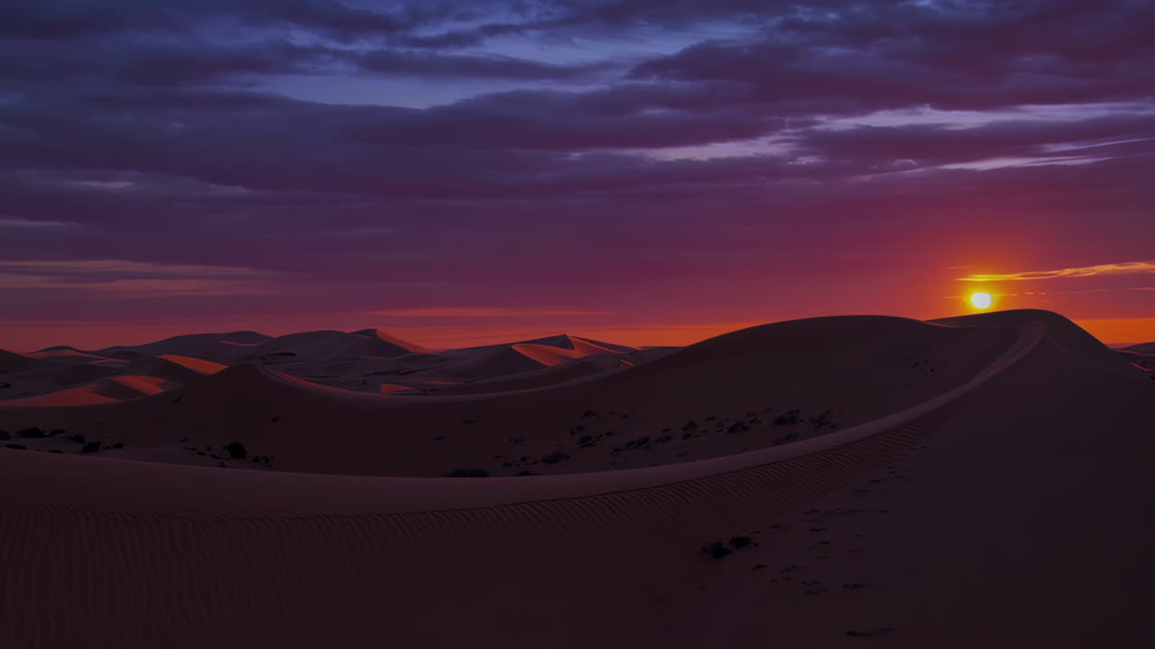 Sunrise or Sunset over Sand Dunes