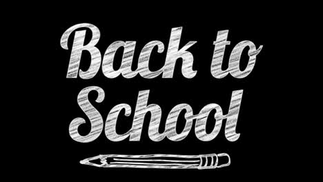 Animation-of-back-to-school-text-on-black-background