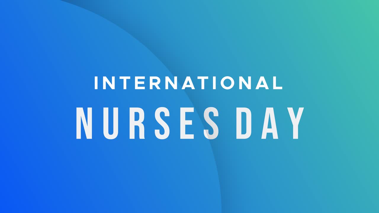 International nurses day text vector animation