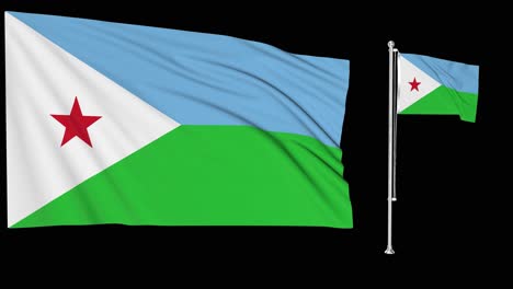 Green-Screen-Waving-Djbouti-Flag-or-flagpole