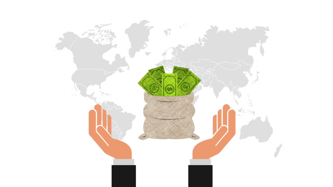 재무 및 경제 가방 돈