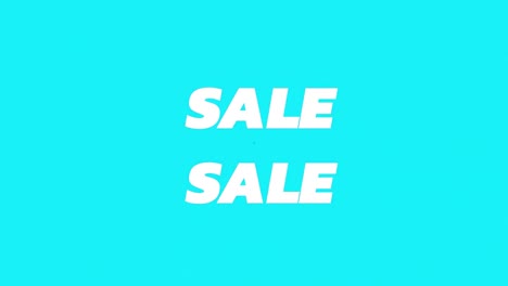 animation of sale in white and colourful text over changing colourful line circles