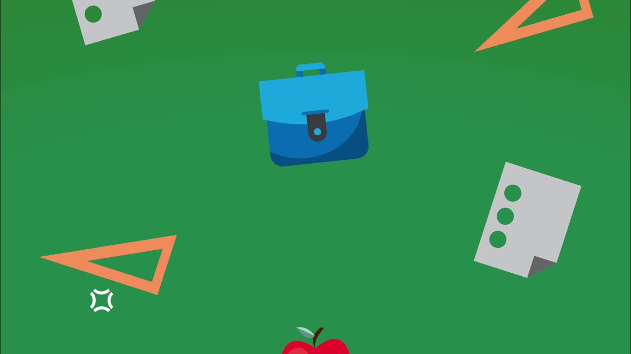 back to school pattern animation